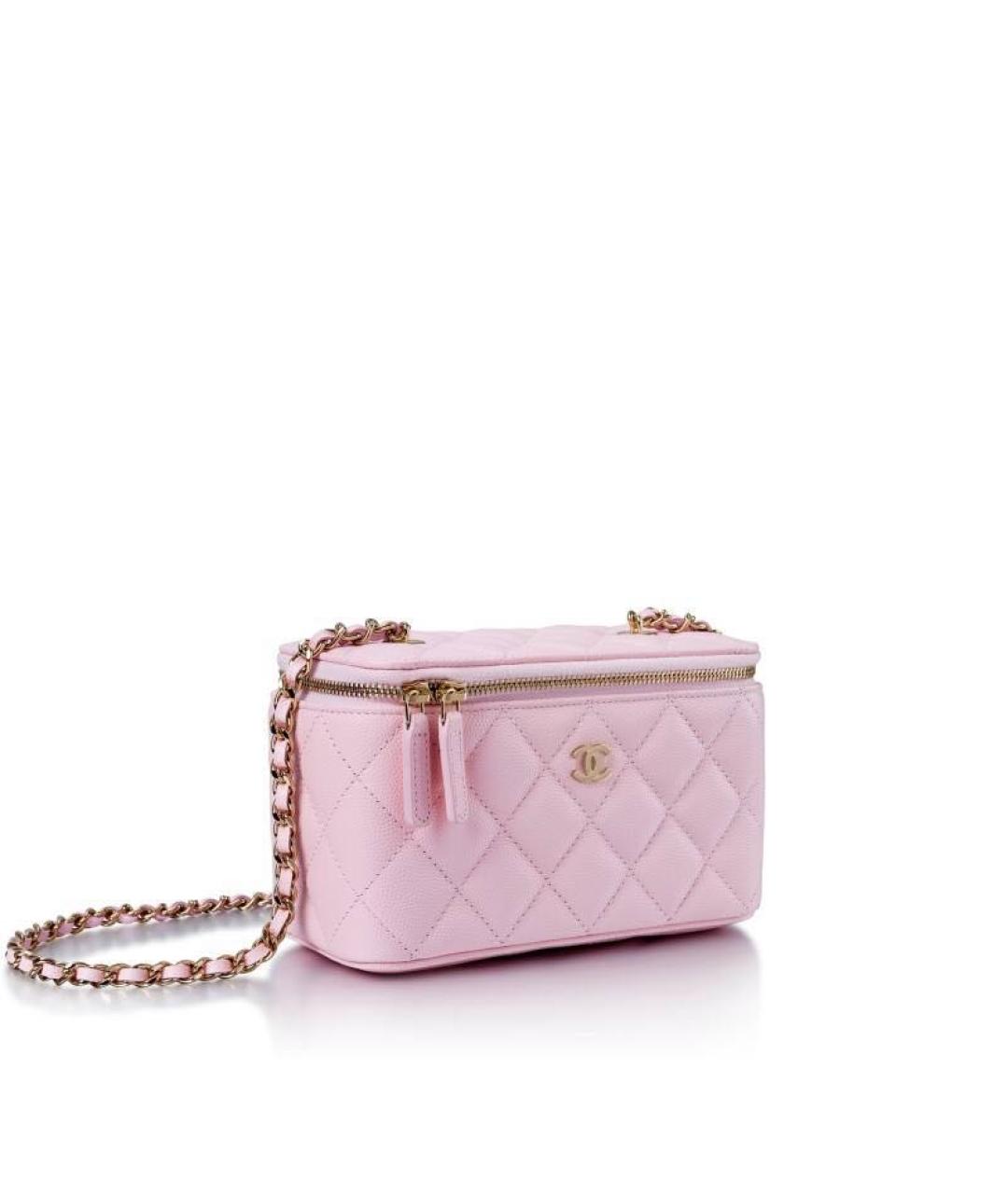 CHANEL Розовая кожаная сумка через плечо, фото 2