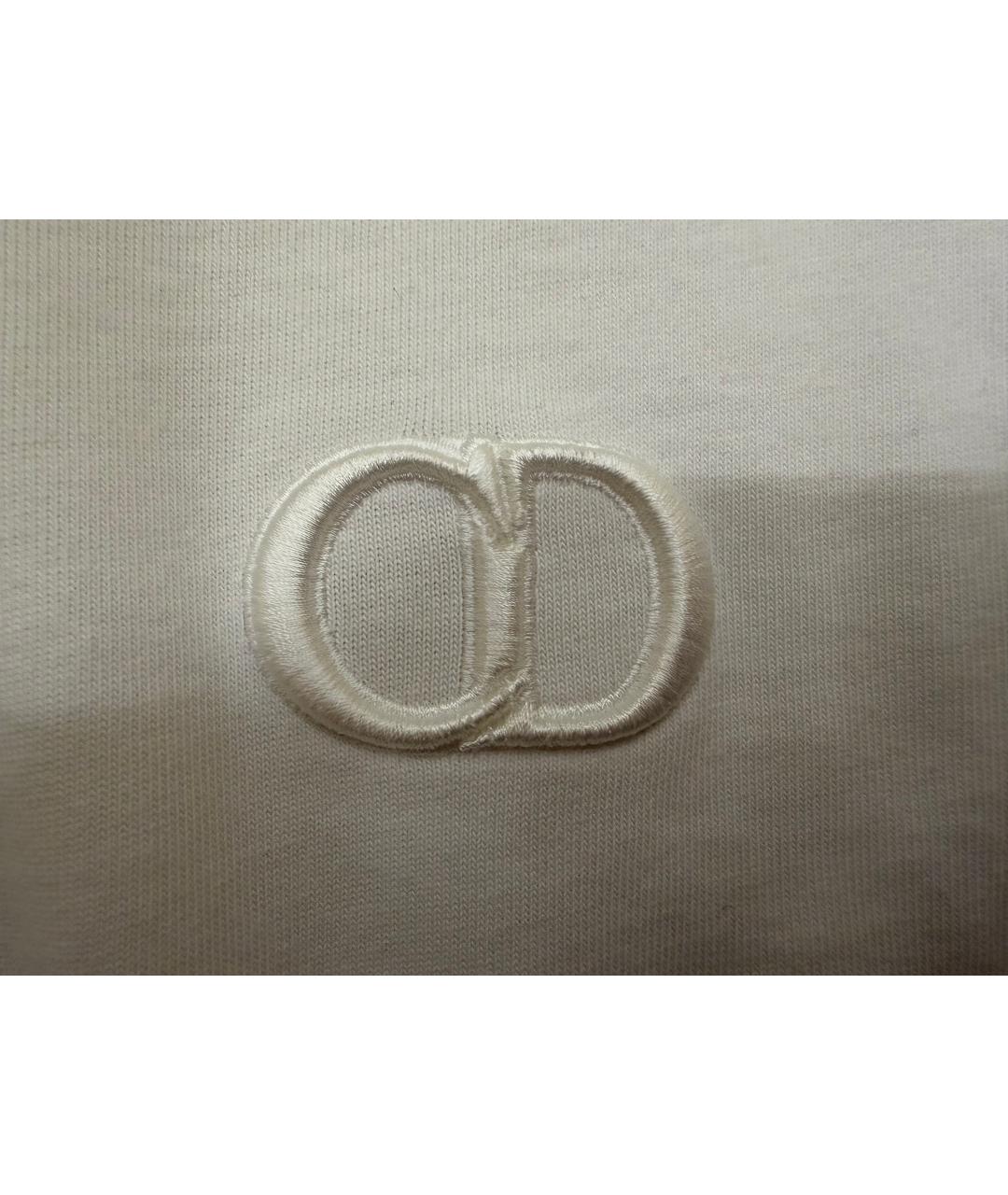 CHRISTIAN DIOR Белая хлопковая футболка, фото 4