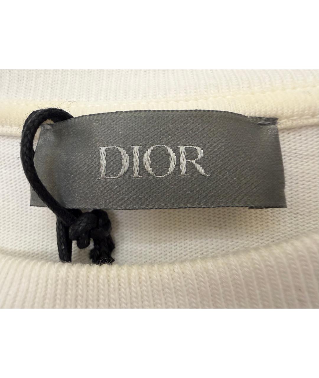 CHRISTIAN DIOR Белая хлопковая футболка, фото 5