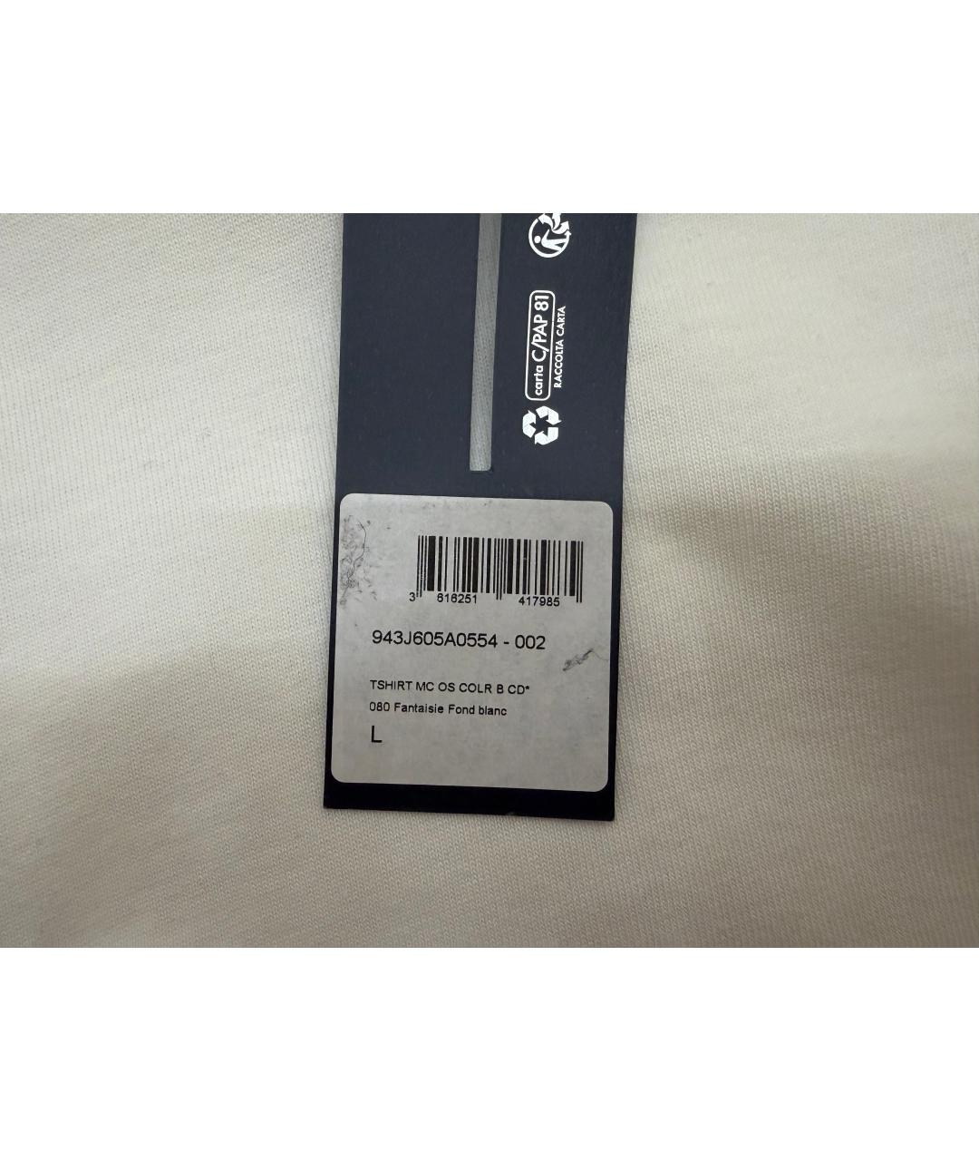 CHRISTIAN DIOR Белая хлопковая футболка, фото 6