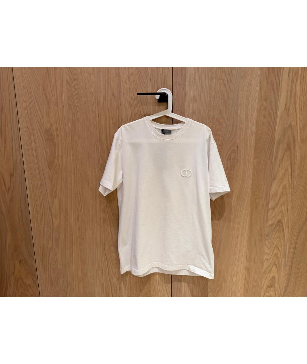 CHRISTIAN DIOR Белая хлопковая футболка, фото 2