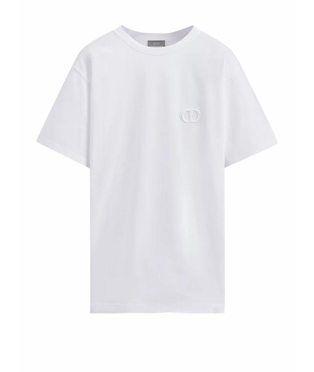 CHRISTIAN DIOR Белая хлопковая футболка, фото 1