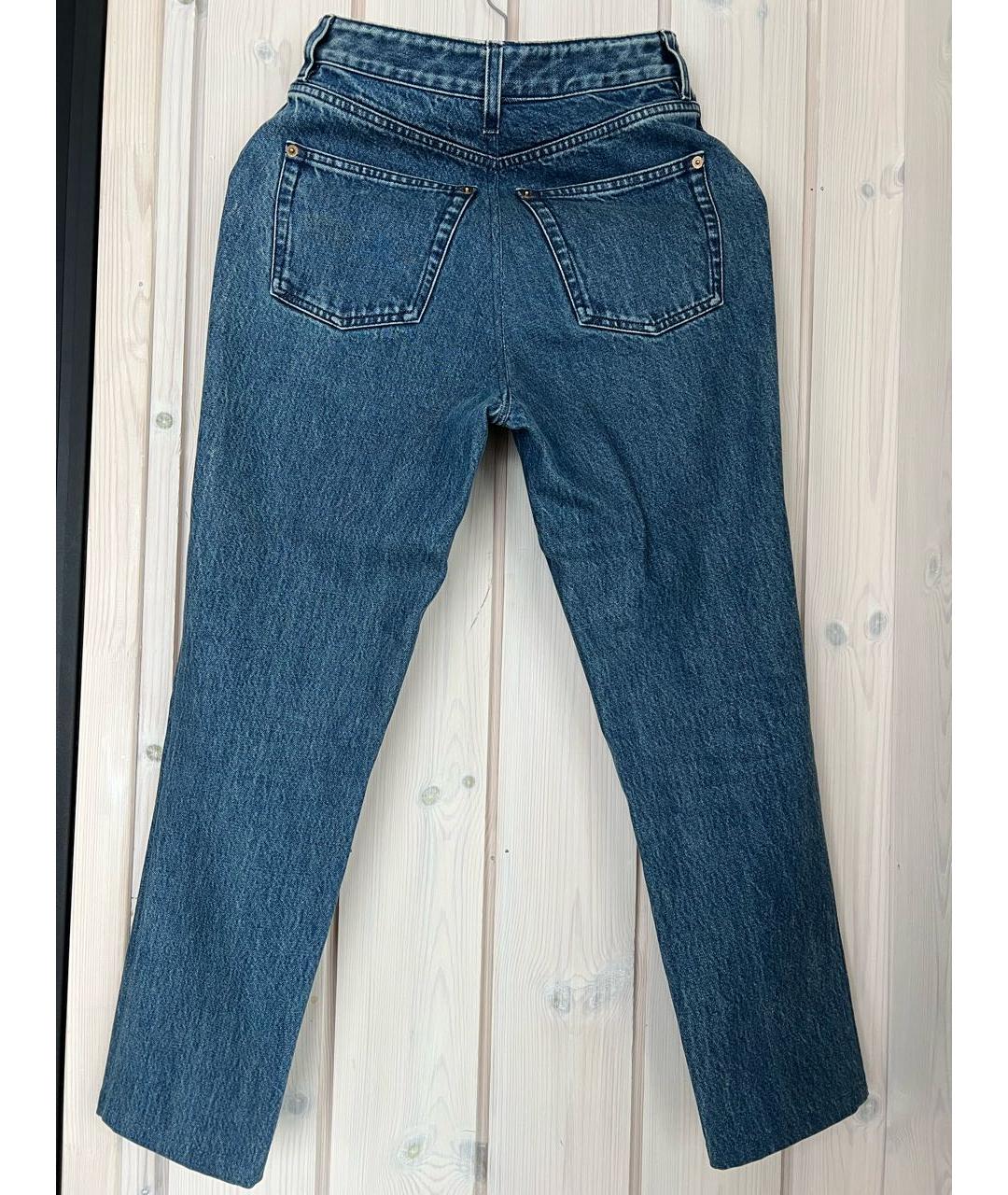 LOUIS VUITTON Голубые хлопковые джинсы слим, фото 2