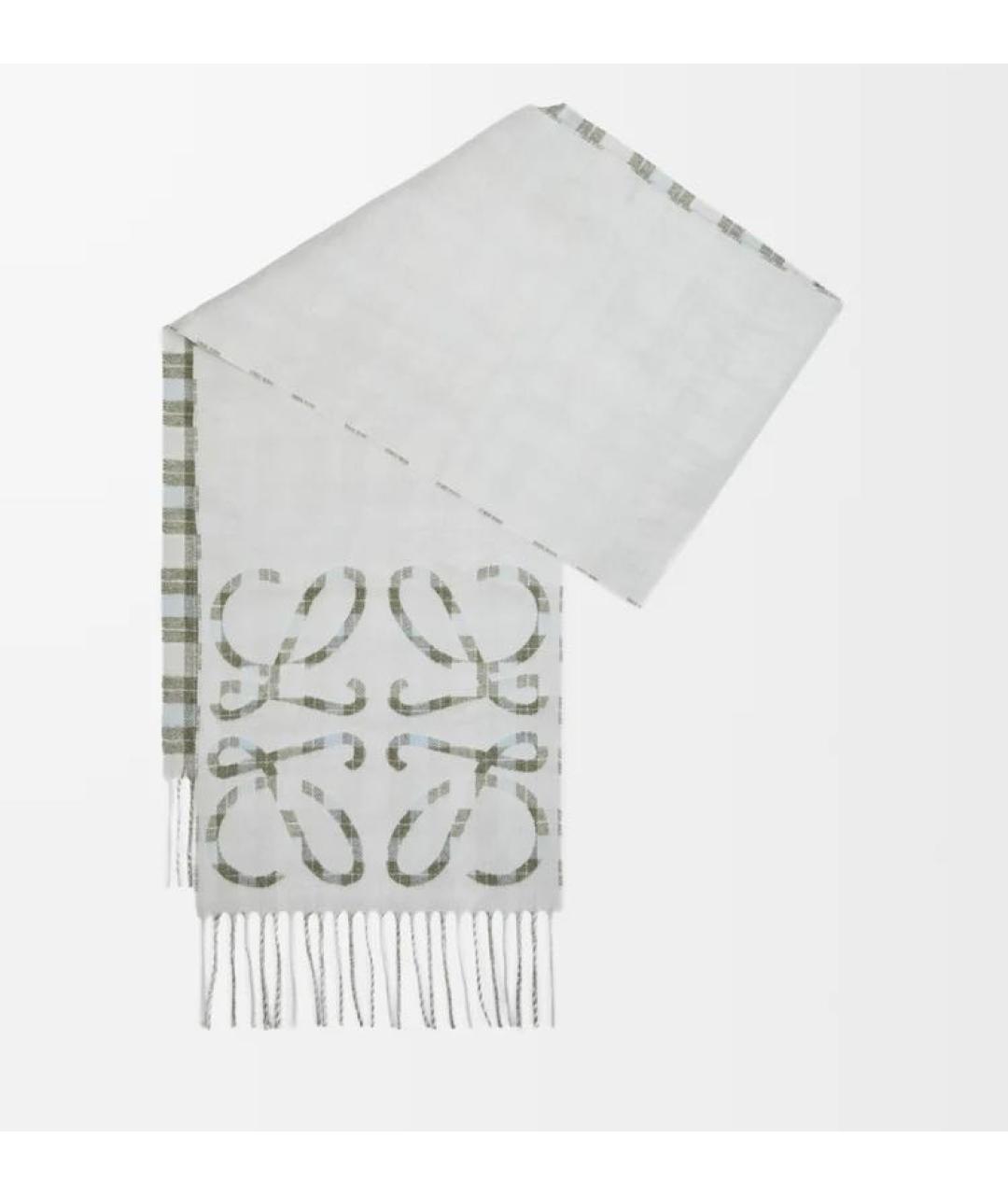 LOEWE Серый кашемировый шарф, фото 2