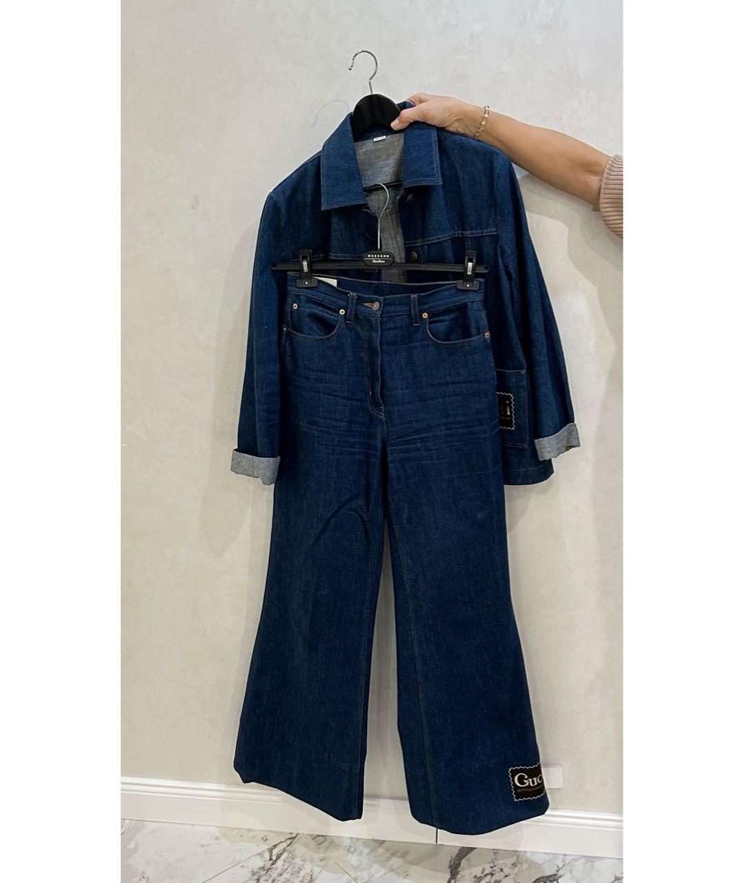 GUCCI Темно-синий деним костюм с брюками, фото 9
