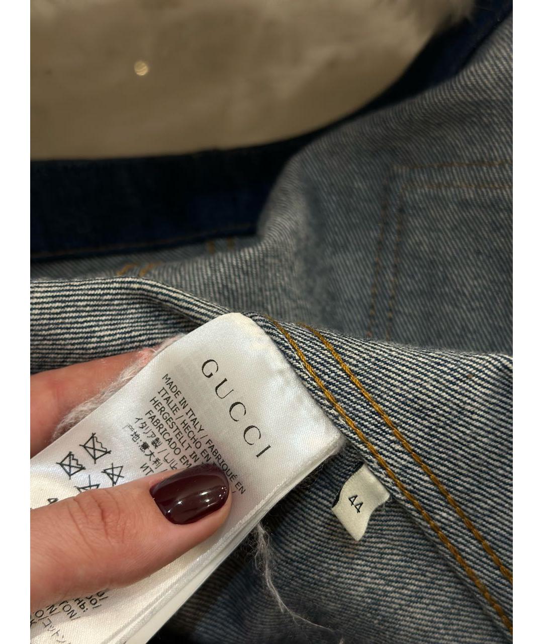 GUCCI Темно-синий деним костюм с брюками, фото 6