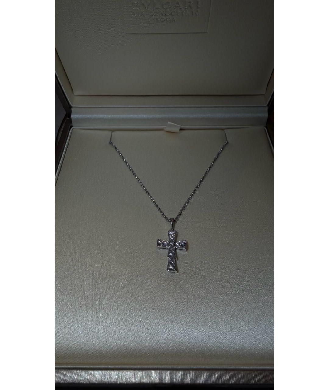 BVLGARI Серебряная подвеска из белого золота, фото 6