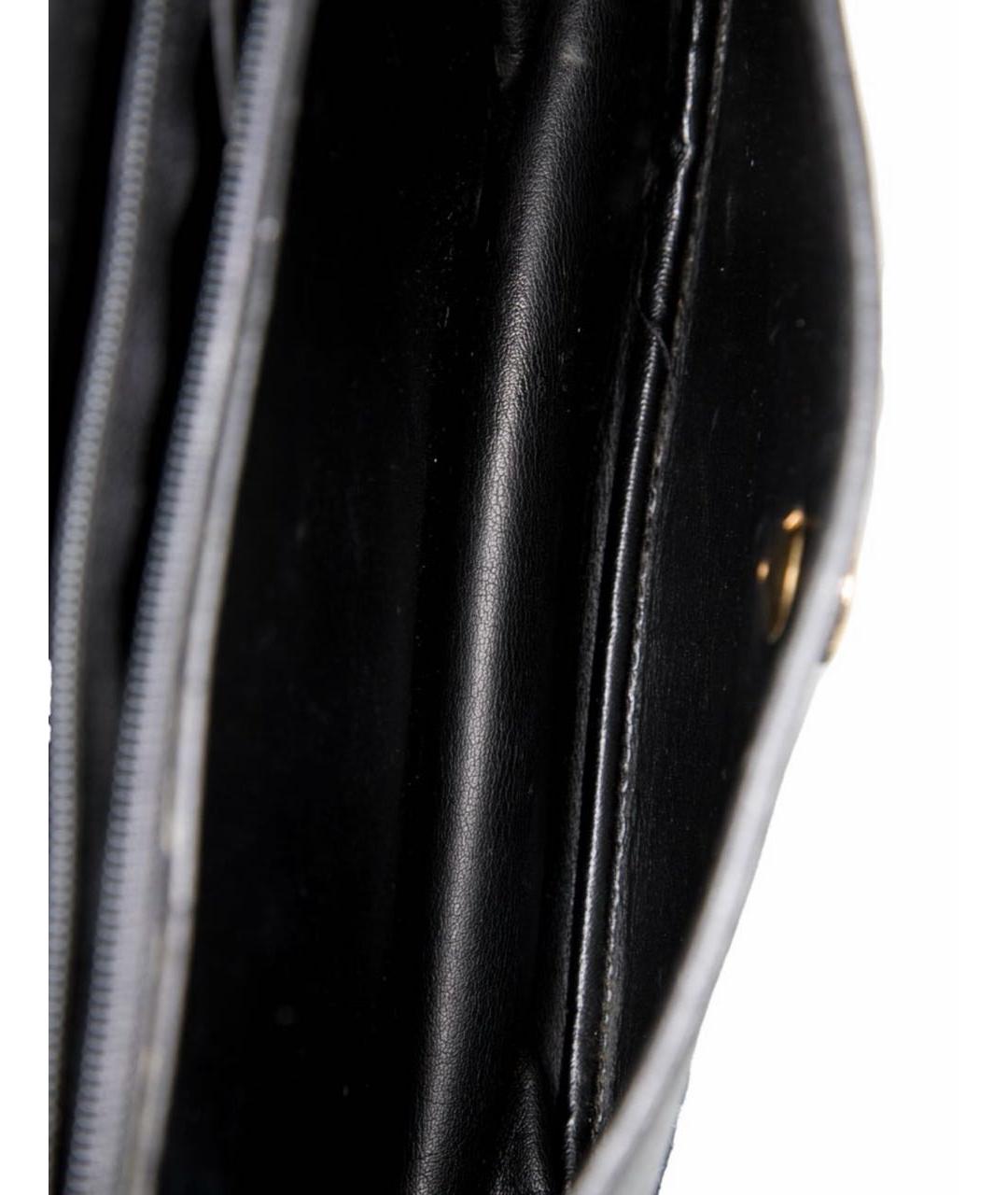 CHRISTIAN DIOR Черная кожаная сумка через плечо, фото 4