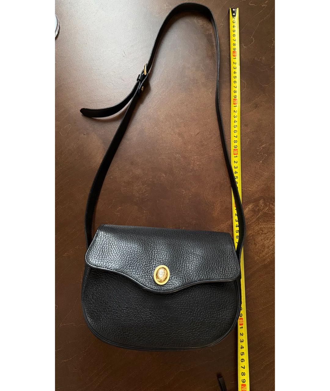 CHRISTIAN DIOR Черная кожаная сумка через плечо, фото 8