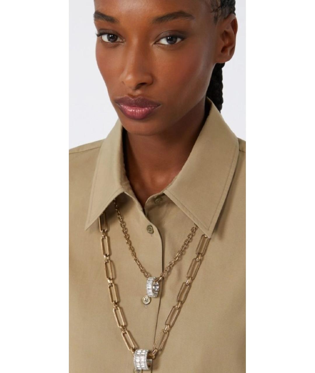 MAX MARA Золотое металлическое колье, фото 3