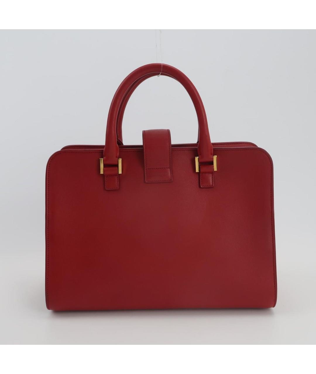 SAINT LAURENT Красная кожаная сумка через плечо, фото 4