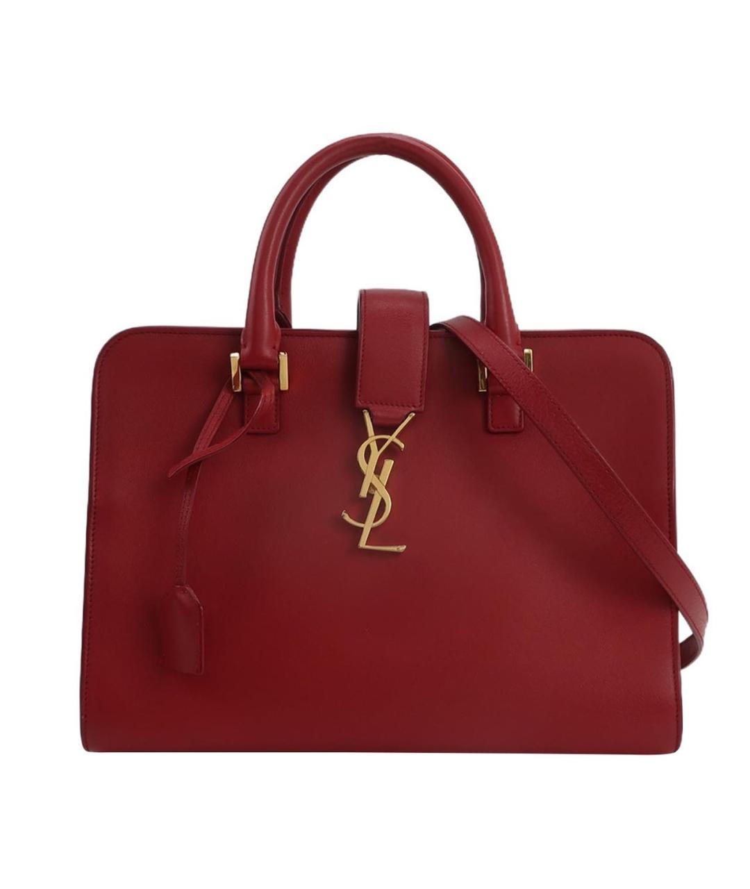 SAINT LAURENT Красная кожаная сумка через плечо, фото 1