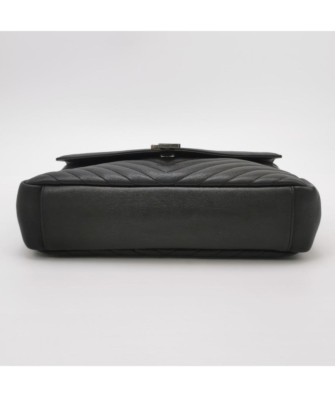 SAINT LAURENT Черная кожаная сумка через плечо, фото 5