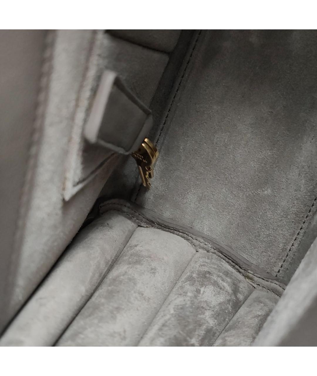 SAINT LAURENT Антрацитовая кожаная сумка через плечо, фото 7