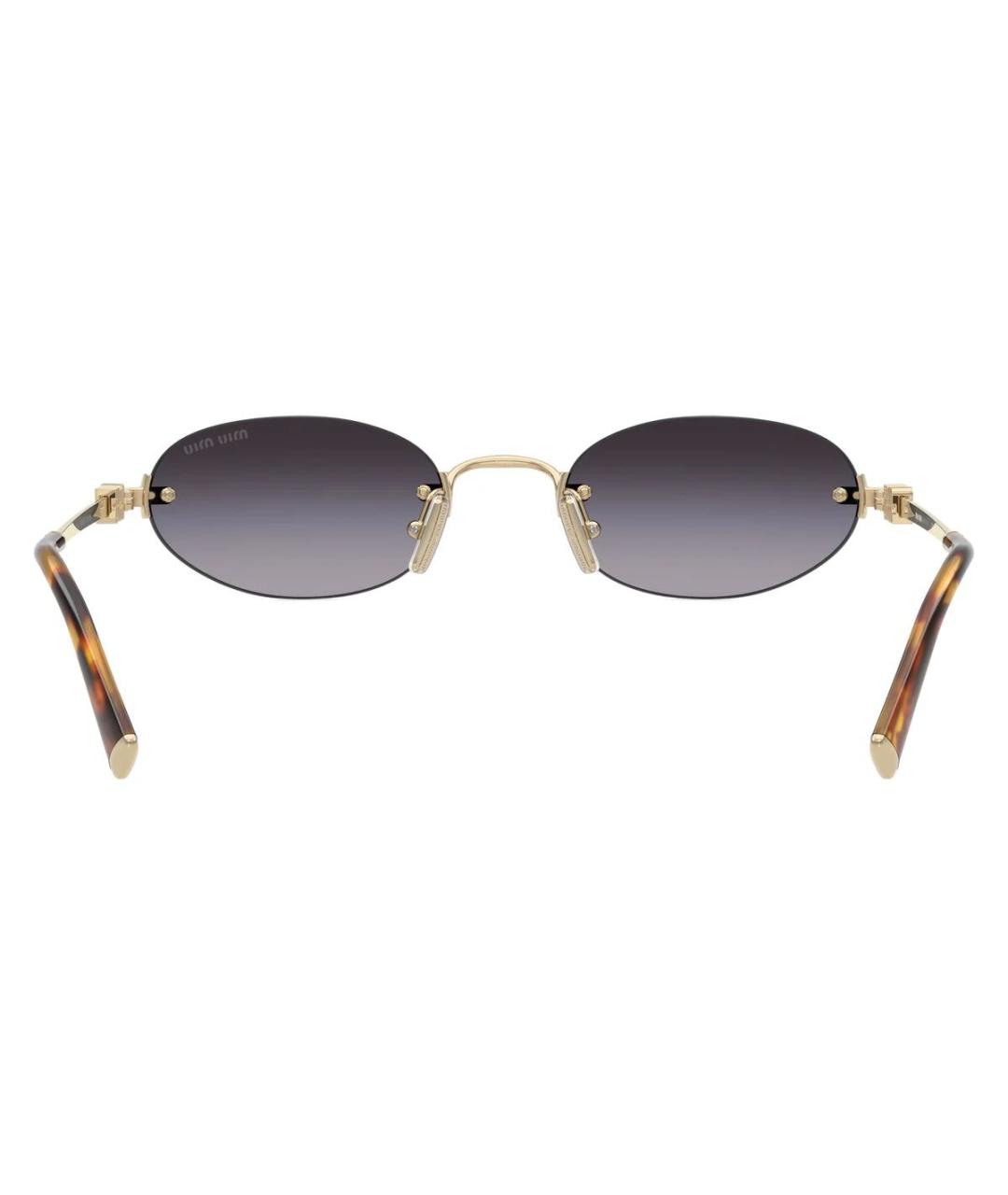 MIU MIU Синие металлические солнцезащитные очки, фото 4