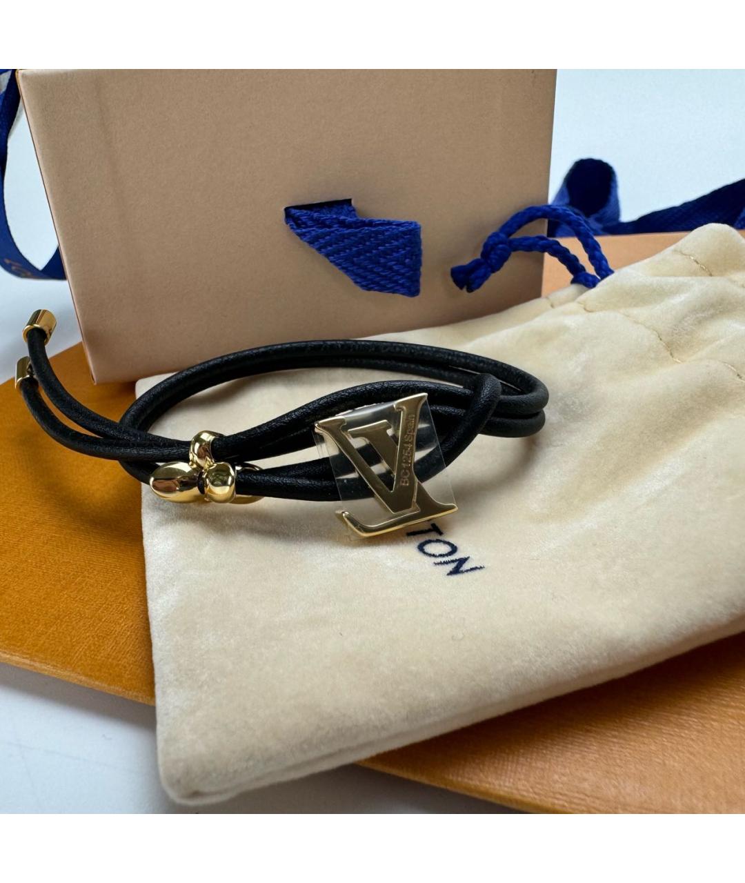 LOUIS VUITTON Черный латунный браслет, фото 5