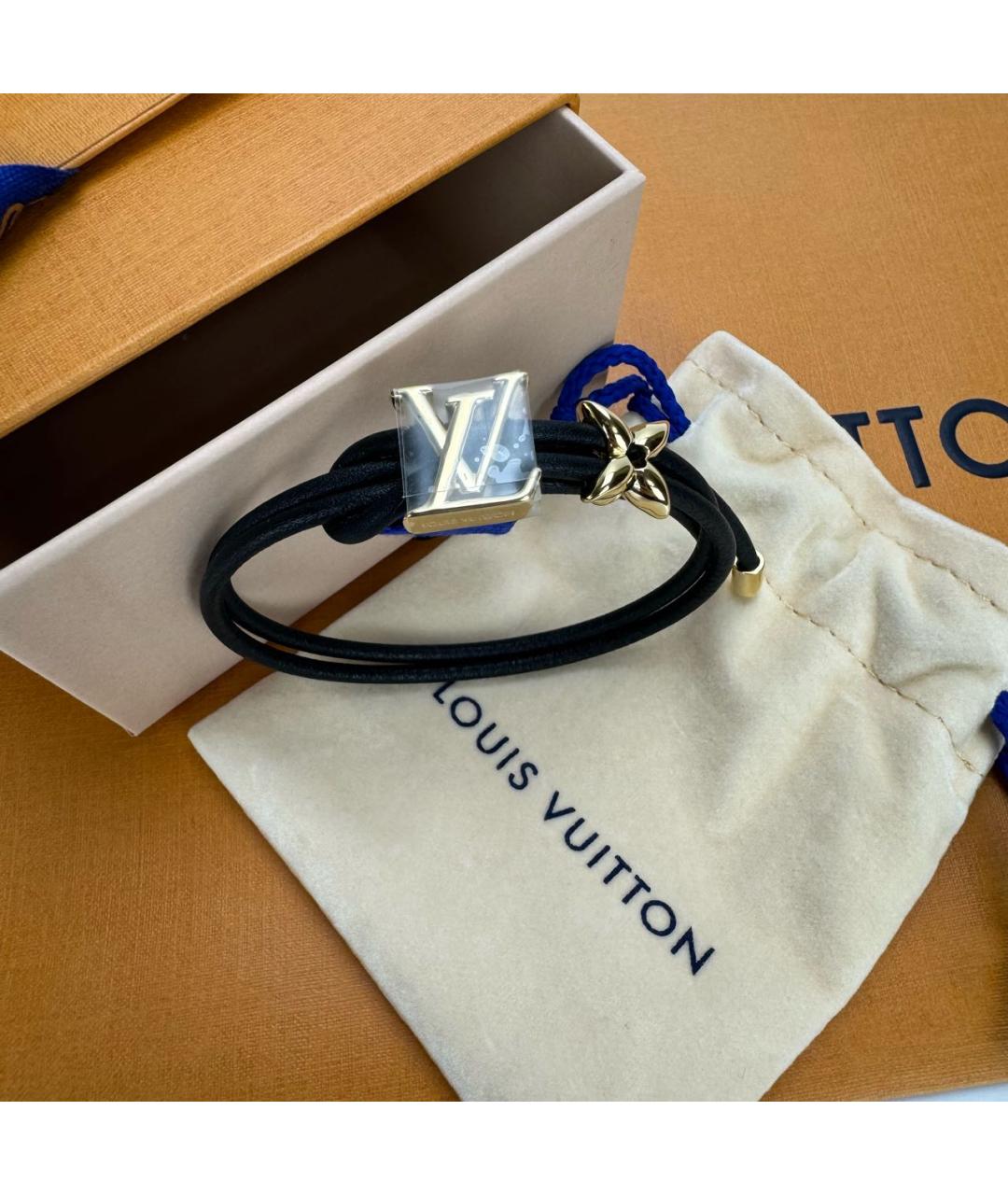 LOUIS VUITTON Черный латунный браслет, фото 2
