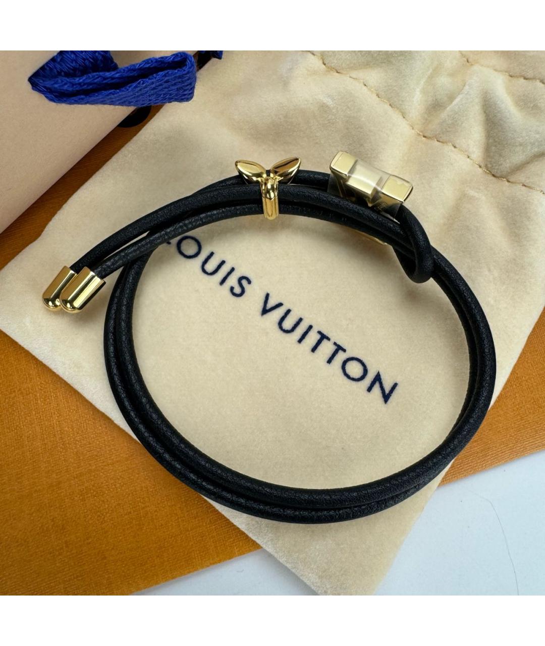LOUIS VUITTON Черный латунный браслет, фото 4