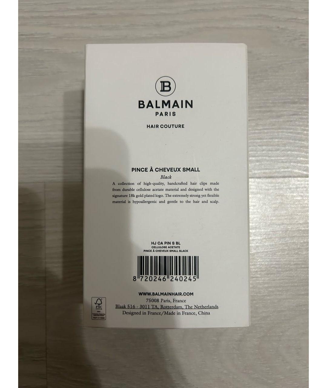 BALMAIN Черная заколка, фото 3