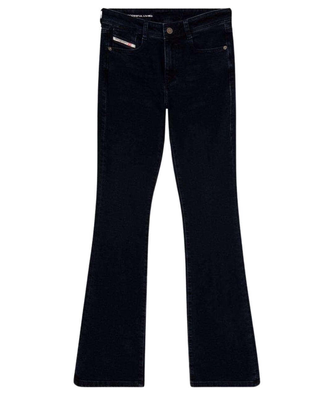 DIESEL Темно-синие хлопко-полиэстеровые джинсы клеш, фото 1