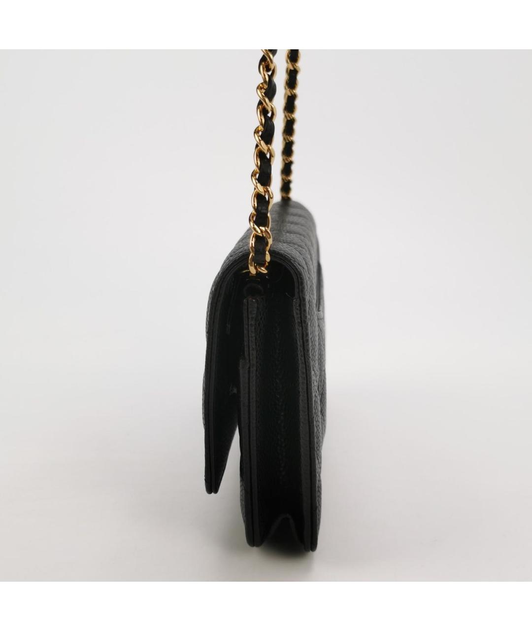 CHANEL Черная кожаная сумка через плечо, фото 2