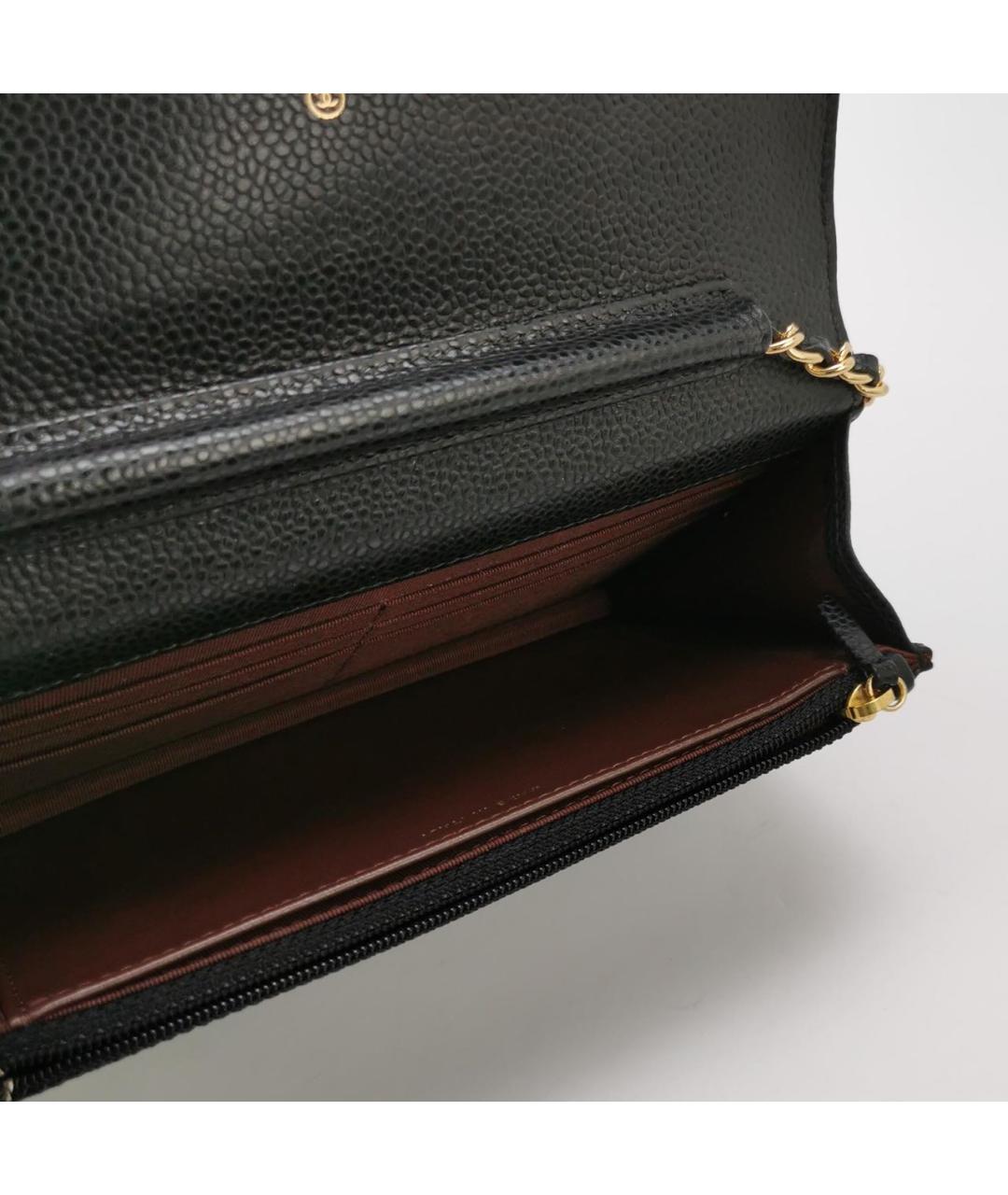 CHANEL Черная кожаная сумка через плечо, фото 6