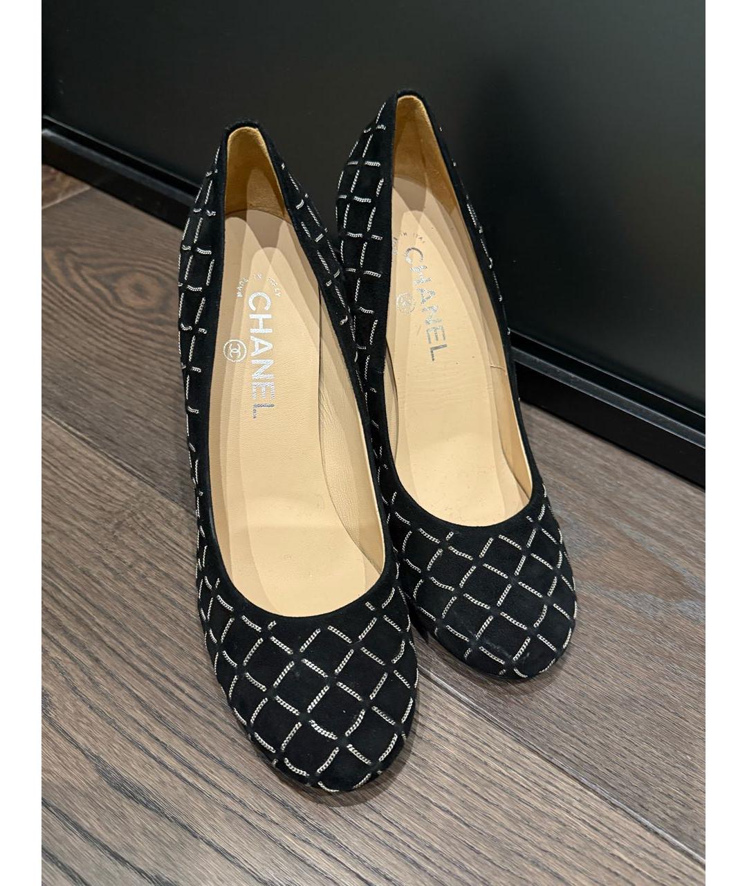 CHANEL Черные замшевые туфли, фото 2
