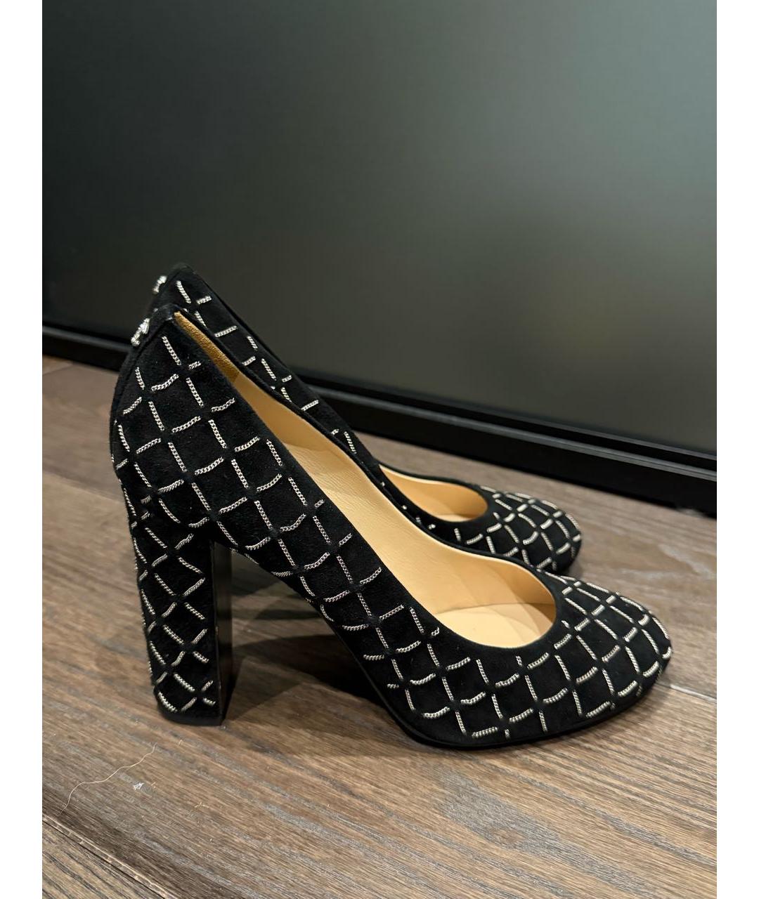 CHANEL Черные замшевые туфли, фото 7