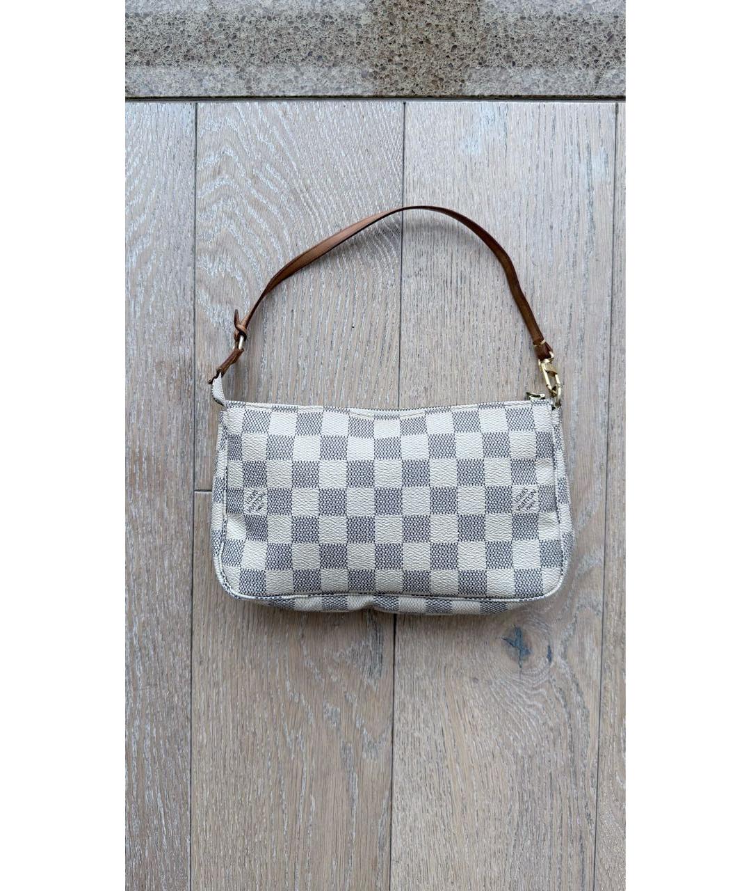 LOUIS VUITTON Бежевая сумка с короткими ручками из искусственной кожи, фото 2