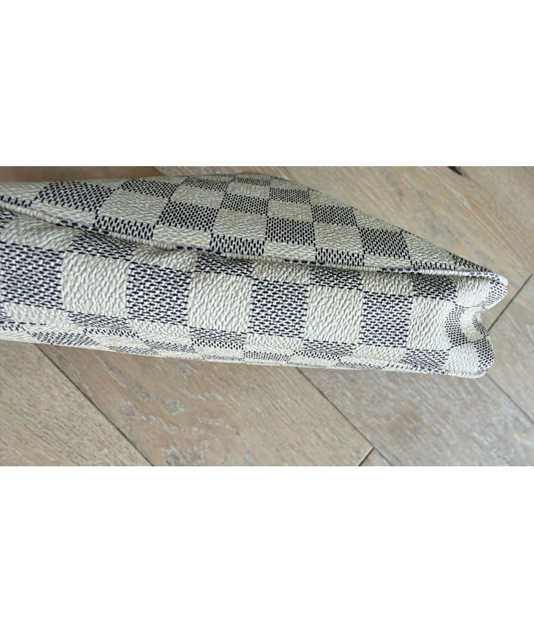 LOUIS VUITTON Бежевая сумка с короткими ручками из искусственной кожи, фото 6