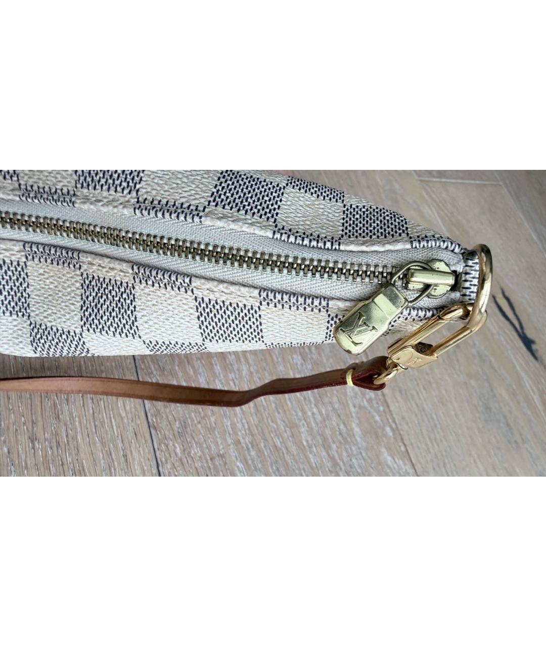 LOUIS VUITTON Бежевая сумка с короткими ручками из искусственной кожи, фото 7