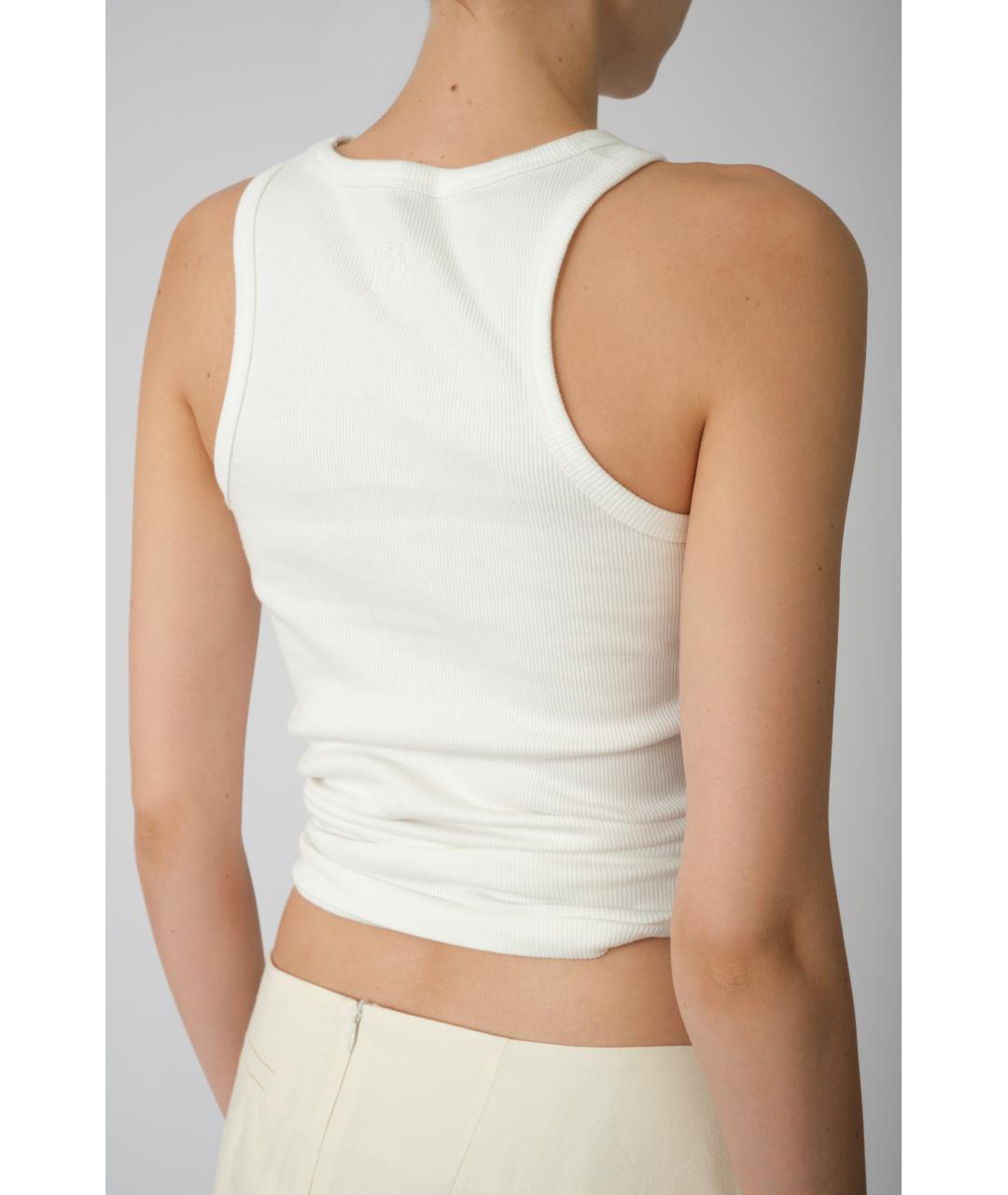 MAGDA BUTRYM Белая хлопковая майка, фото 3