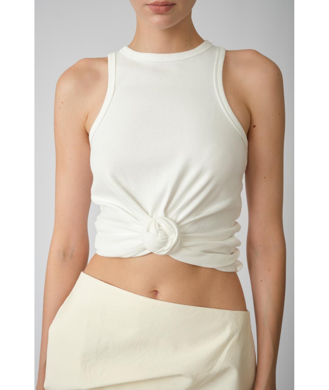 MAGDA BUTRYM Белая хлопковая майка, фото 5