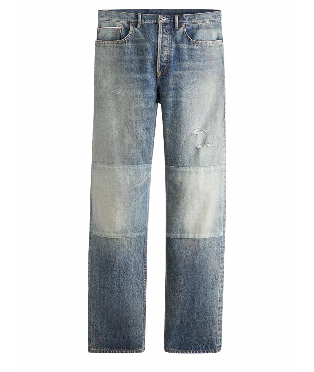 CHRISTIAN DIOR Голубые хлопковые прямые джинсы, фото 5