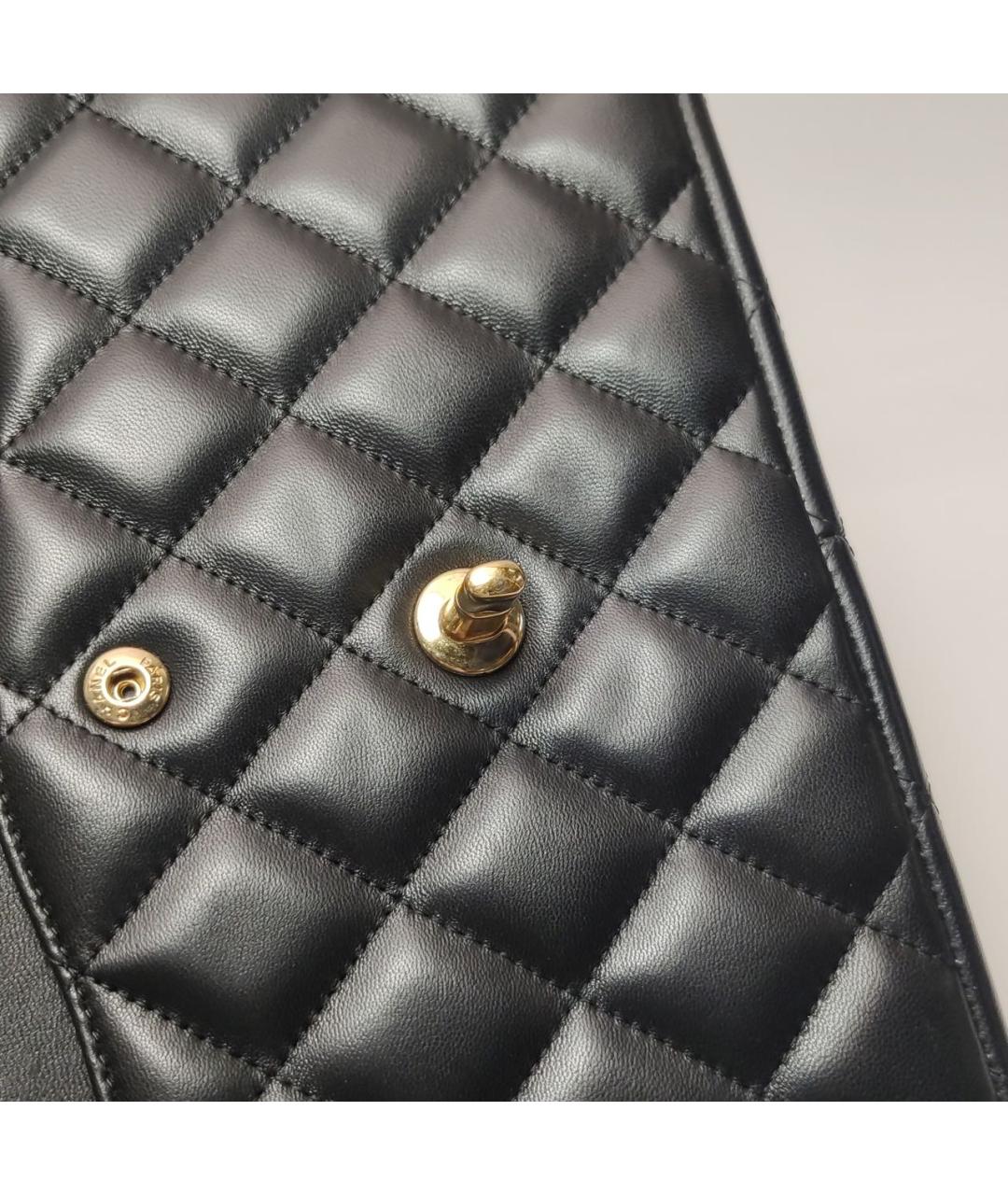 CHANEL Черная кожаная сумка через плечо, фото 7