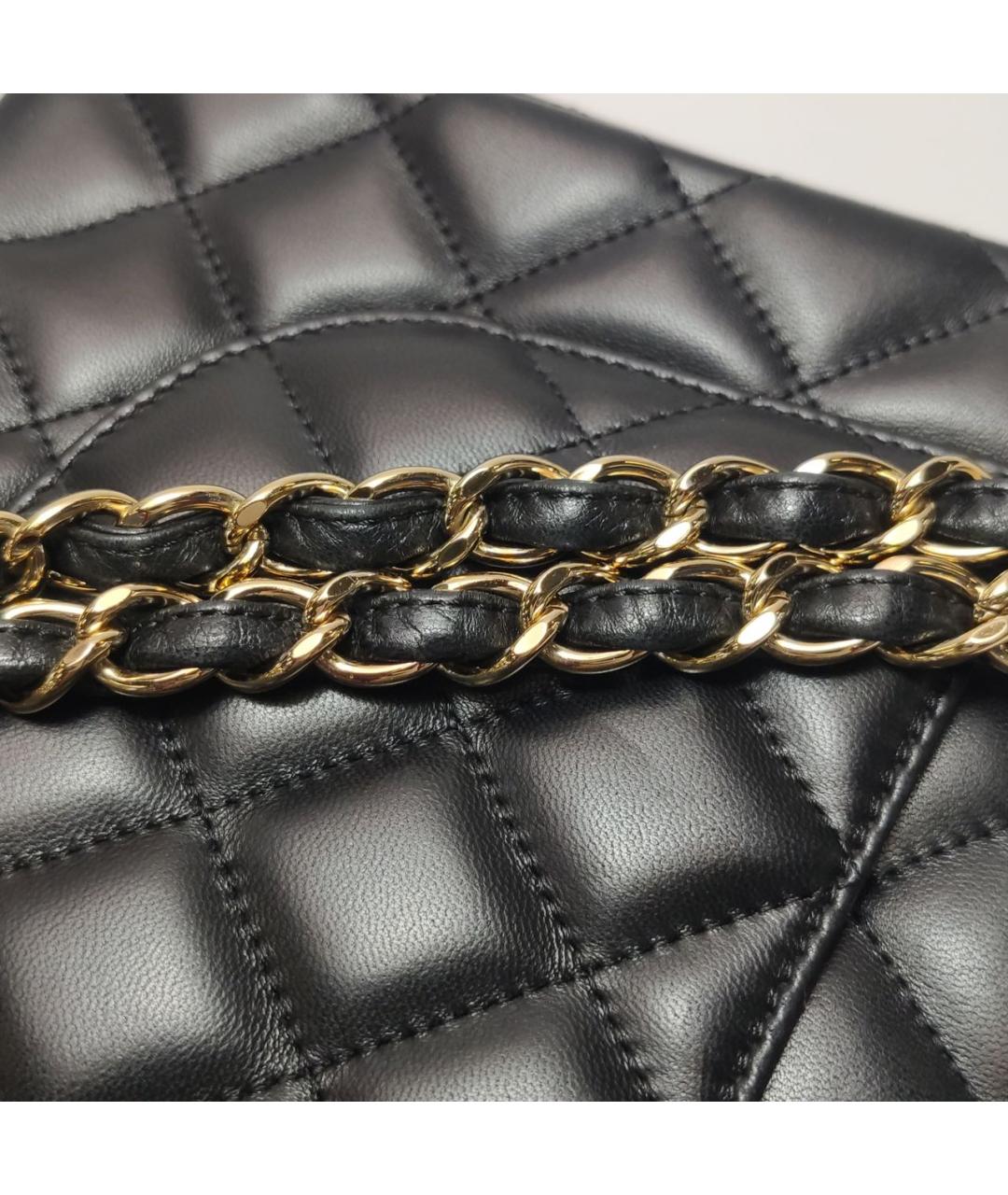CHANEL Черная кожаная сумка через плечо, фото 8
