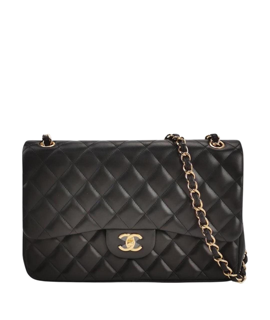 CHANEL Черная кожаная сумка через плечо, фото 1