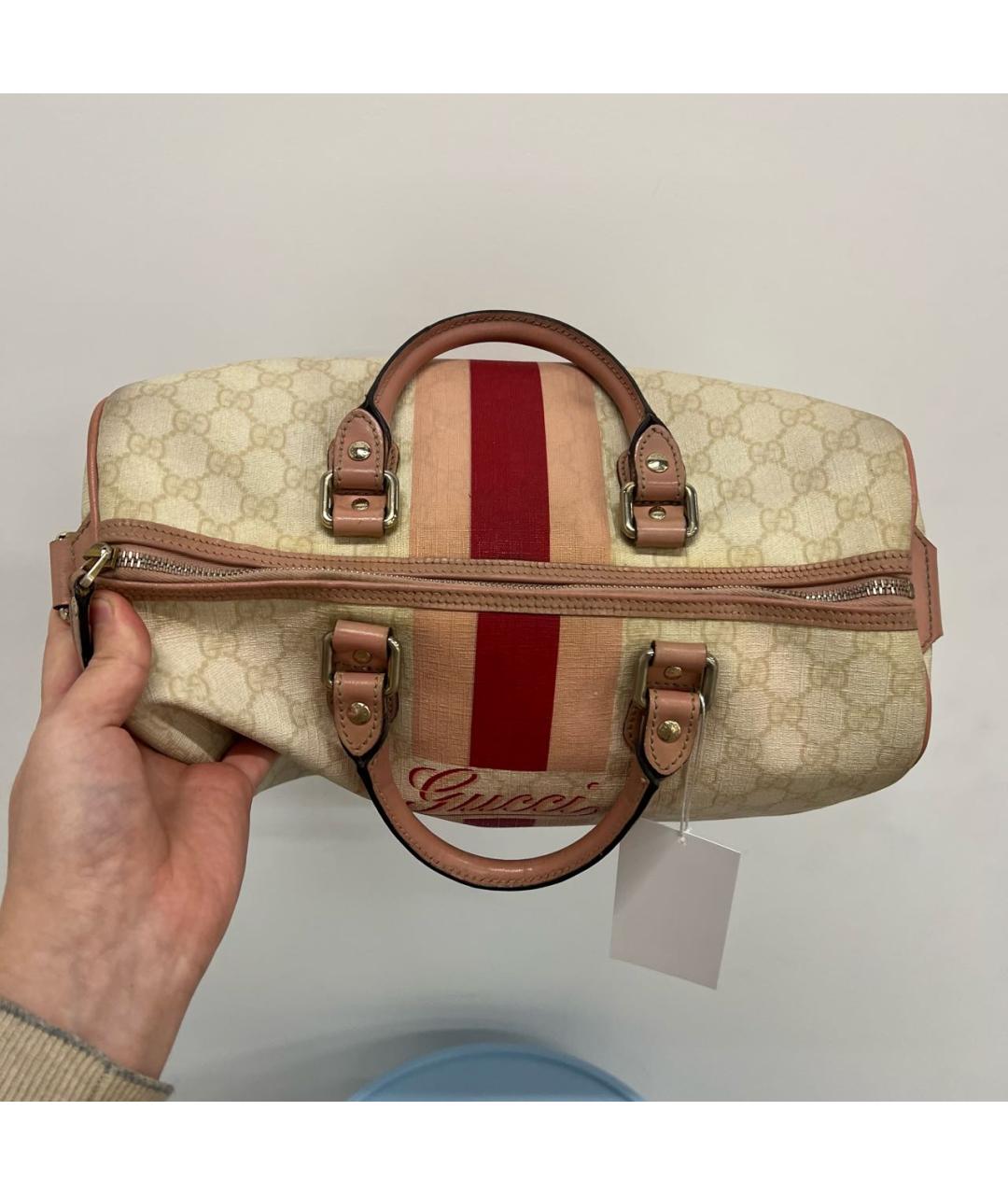 GUCCI Бежевая сумка с короткими ручками, фото 7