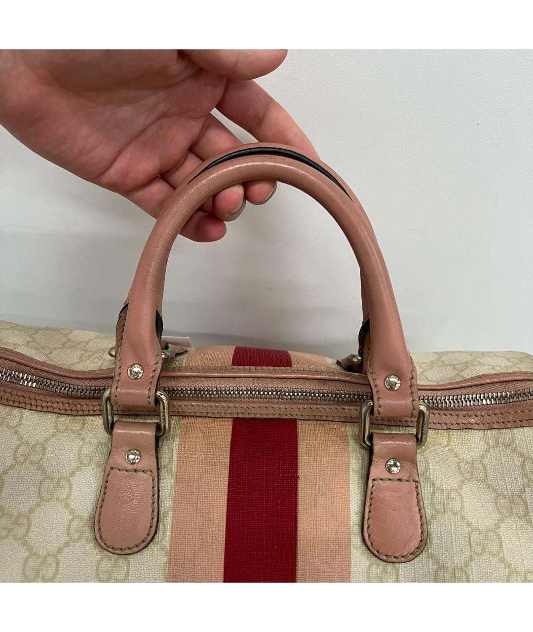 GUCCI Бежевая сумка с короткими ручками, фото 4