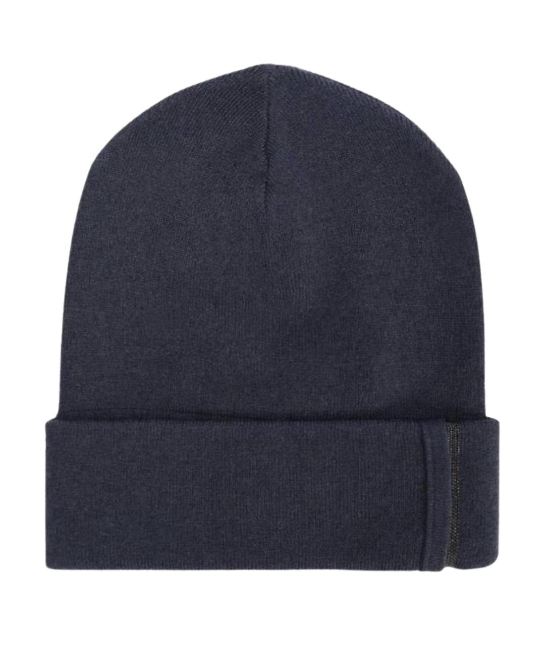 BRUNELLO CUCINELLI Темно-синяя кашемировая шапка, фото 1