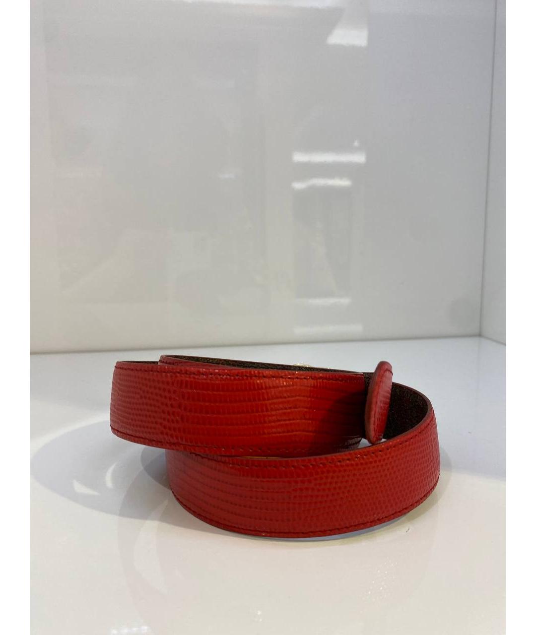 ETRO Красный кожаный ремень, фото 3