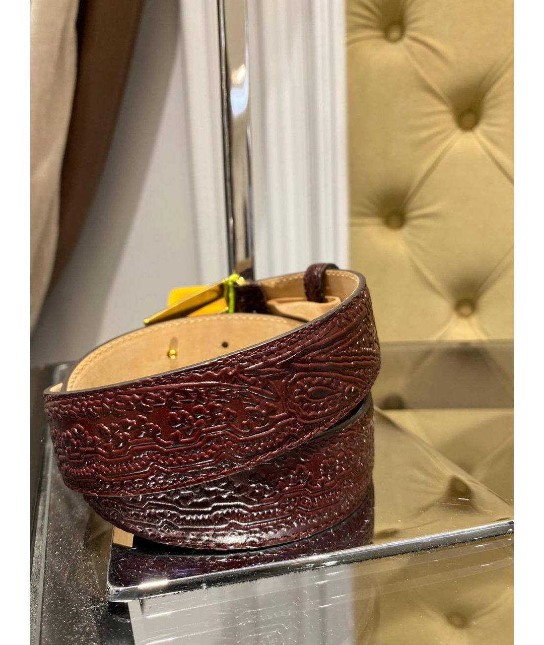 ETRO Коричневый кожаный ремень, фото 3