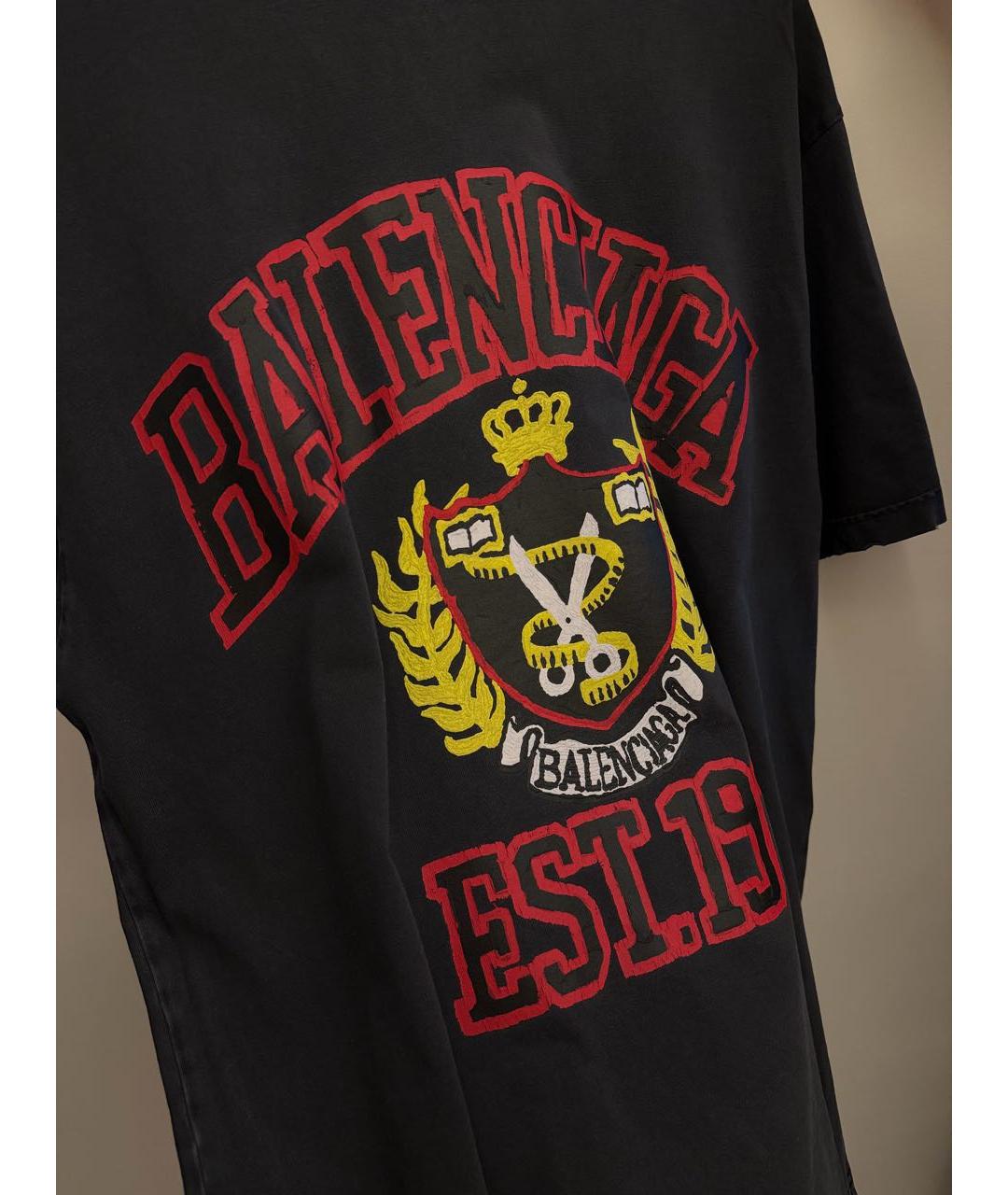 BALENCIAGA Серая хлопковая футболка, фото 8