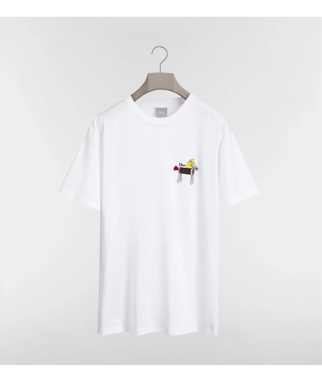 CHRISTIAN DIOR Белая хлопковая футболка, фото 3