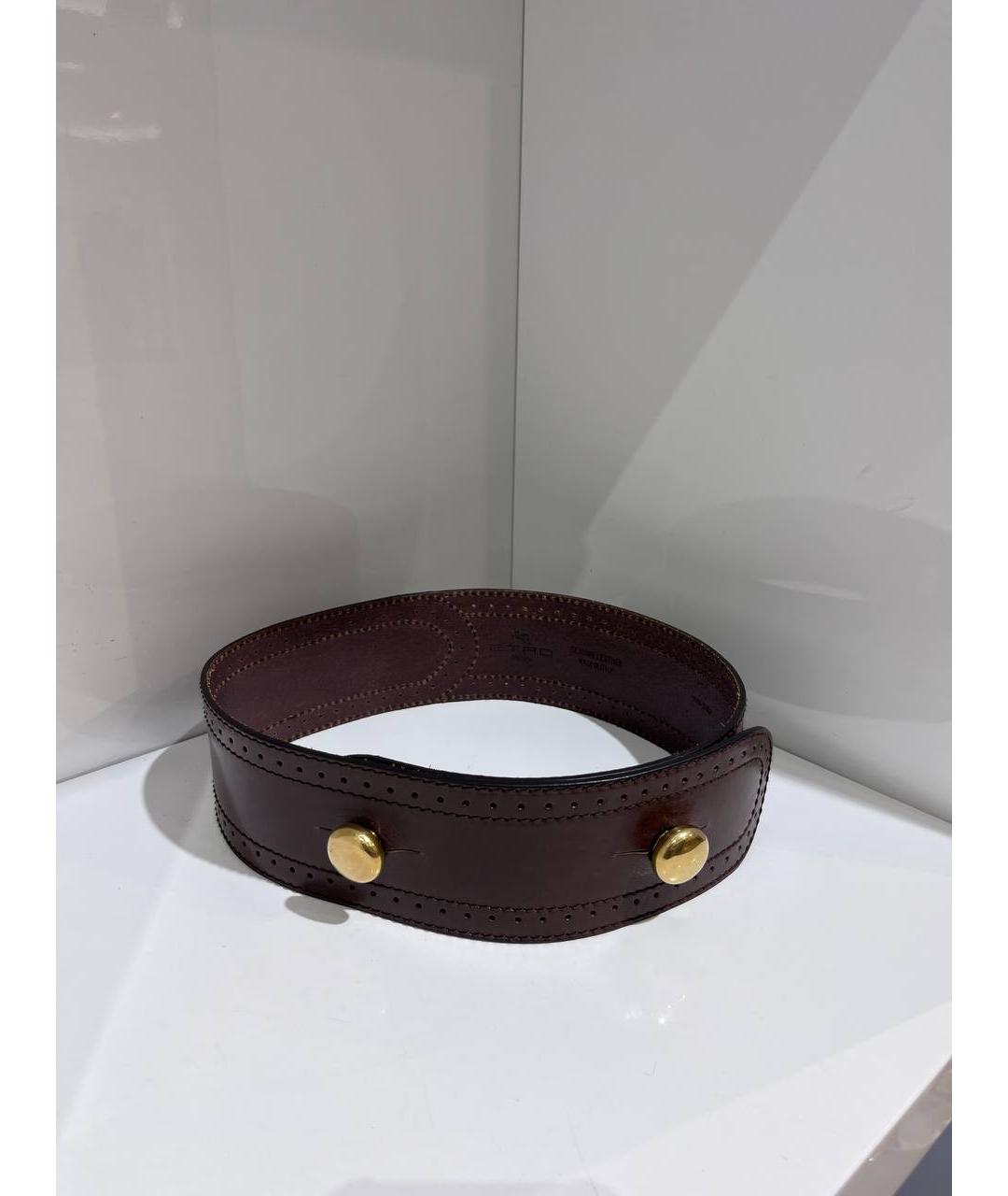 ETRO Коричневый кожаный ремень, фото 3