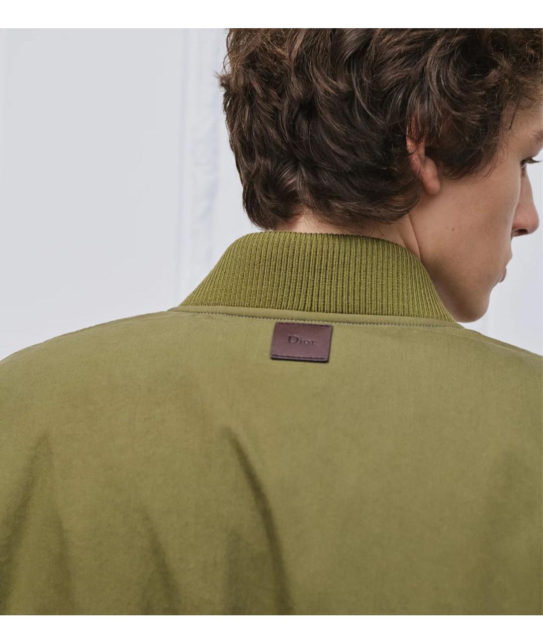 CHRISTIAN DIOR Хаки хлопковая куртка, фото 3