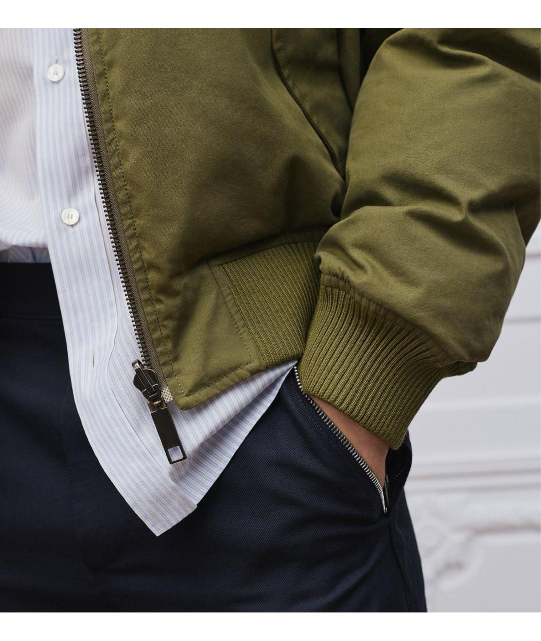 CHRISTIAN DIOR Хаки хлопковая куртка, фото 4