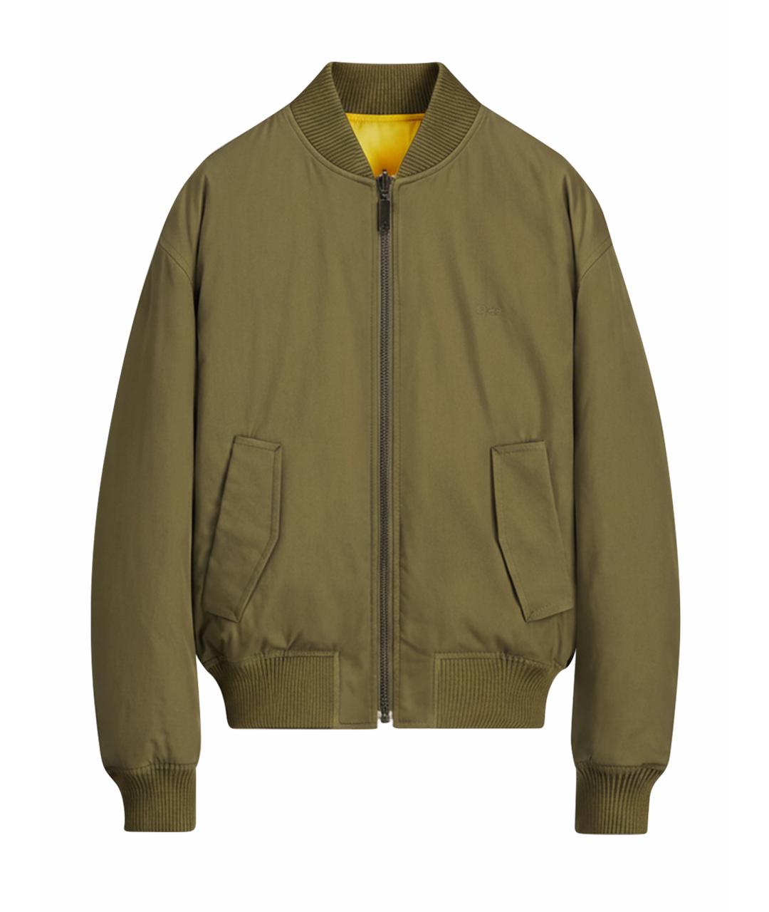 CHRISTIAN DIOR Хаки хлопковая куртка, фото 1