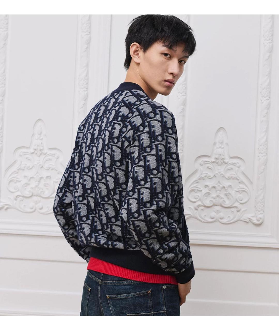 CHRISTIAN DIOR Темно-синяя хлопковая куртка, фото 3