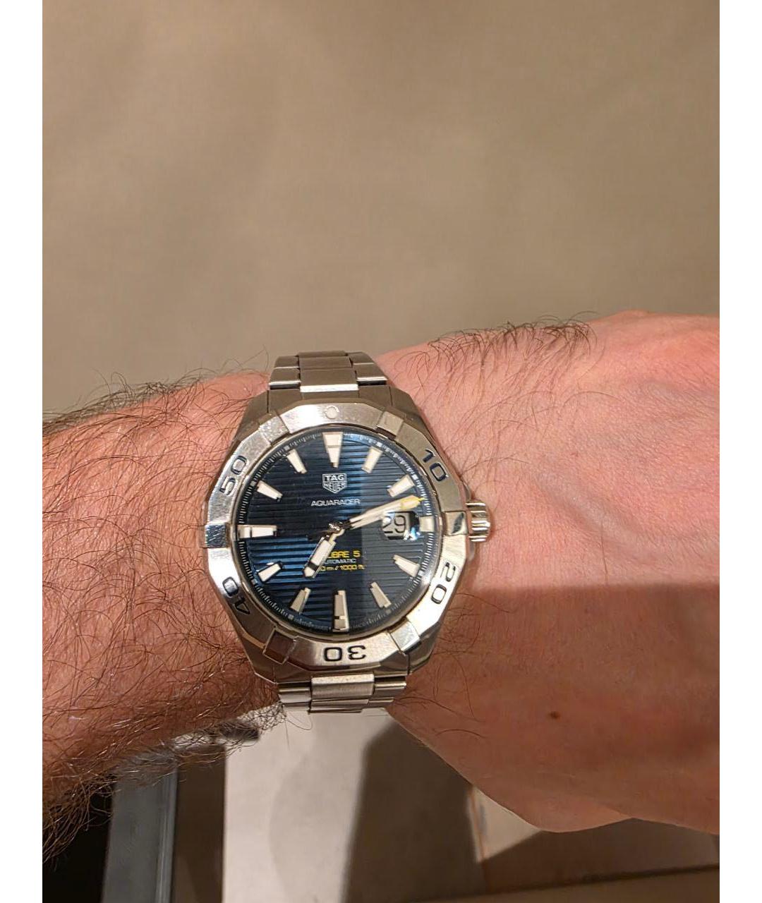 TAG HEUER Синие стальные часы, фото 5